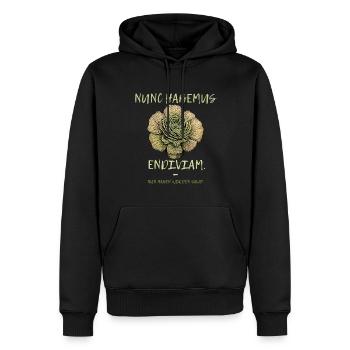 Nunc habemus endiviam lustiger Latein Spruch Küche - Männer Premium Bio Hoodie - Schwarz - Vorne - Nico (187cm)