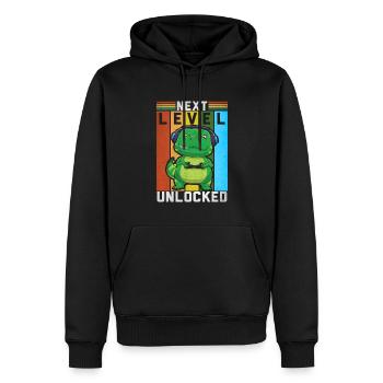 I Love Dinosaurs - Next Level unlocked Gaming - Sweat à capuche Premium bio Homme - noir - Devant - Nico (187cm)