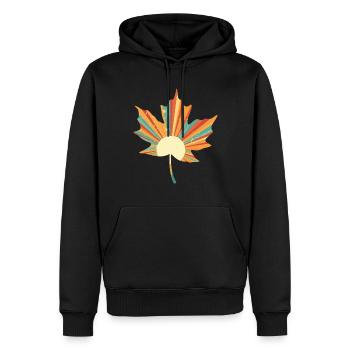Retro sheet - Men’s Premium Organic Hoodie - black - Front - Nico (187cm)