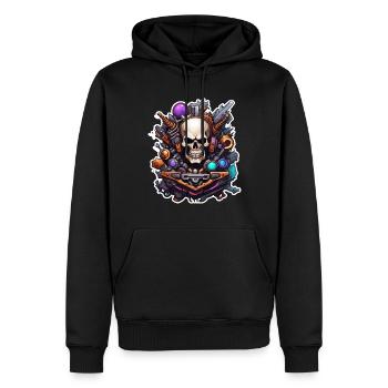 Pommes frites / Fast Food / Kartoffel / Essen - Männer Premium Bio Hoodie - Schwarz - Vorne - Nico (187cm)