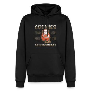 Lustig Datenschützer berufliche Cookies - Männer Premium Bio Hoodie - Schwarz - Vorne - Nico (187cm)