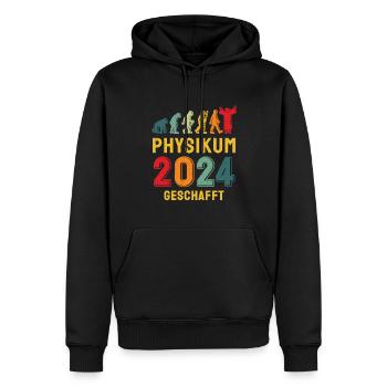 Physikum geschafft!!! Medizinstudent Universität - Männer Premium Bio Hoodie - Schwarz - Vorne - Nico (187cm)