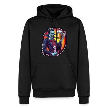 Vampir / Dracula / Blutsauger / Halloween / Mythos - Männer Premium Bio Hoodie - Schwarz - Vorne - Nico (187cm)