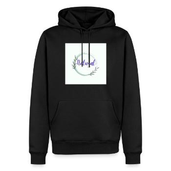 Natural Life rainbow butterfly créa - Sweat à capuche Premium bio Homme - noir - Devant - Nico (187cm)