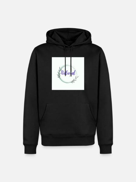 Natural Life rainbow butterfly created - Men’s Premium Organic Hoodie - black