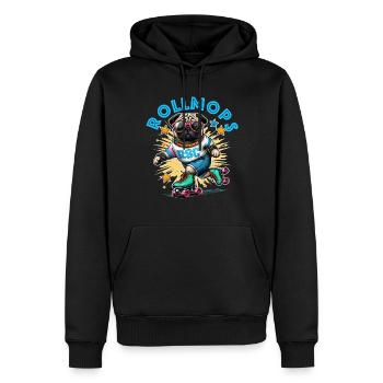 Rollmops RSC - Männer Premium Bio Hoodie - Schwarz - Vorne - Nico (187cm)