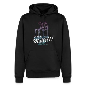 ab nach Malle Majorca Mallorca Insel UrlaubBallear - Männer Premium Bio Hoodie - Schwarz - Vorne - Nico (187cm)