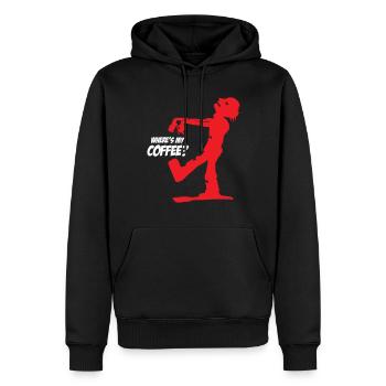 Zombie Where is My Coffee - Männer Premium Bio Hoodie - Schwarz - Vorne - Nico (187cm)