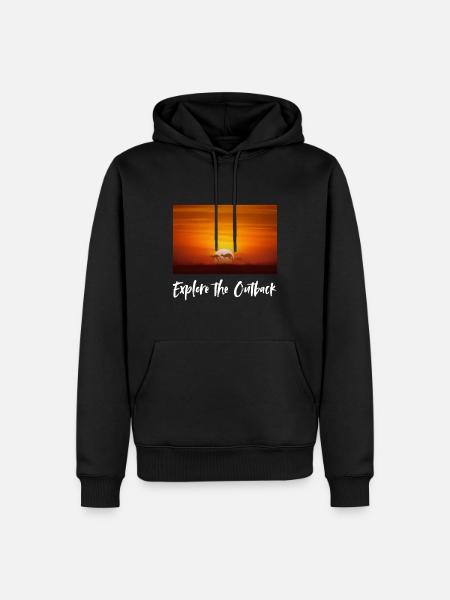 Explore the outback - Männer Premium Bio Hoodie - Schwarz
