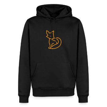 Fuchs Logo, Rotfuchs Symbol, Tier - Männer Premium Bio Hoodie - Schwarz - Vorne - Nico (187cm)