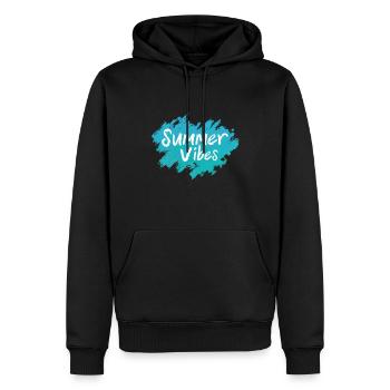 Genießen Sie den Sommerurlaub, den Strandurlaub - Männer Premium Bio Hoodie - Schwarz - Vorne - Nico (187cm)