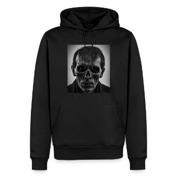 Visage de zombie - Sweat à capuche Premium bio Homme - noir - Devant - Nico (187cm)