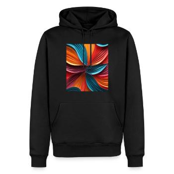 Papier abstrait coloréAbstrait coloré avec - Sweat à capuche Premium bio Homme - noir - Devant - Nico (187cm)