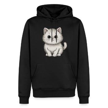 Perserkatze - Männer Premium Bio Hoodie - Schwarz - Vorne - Nico (187cm)