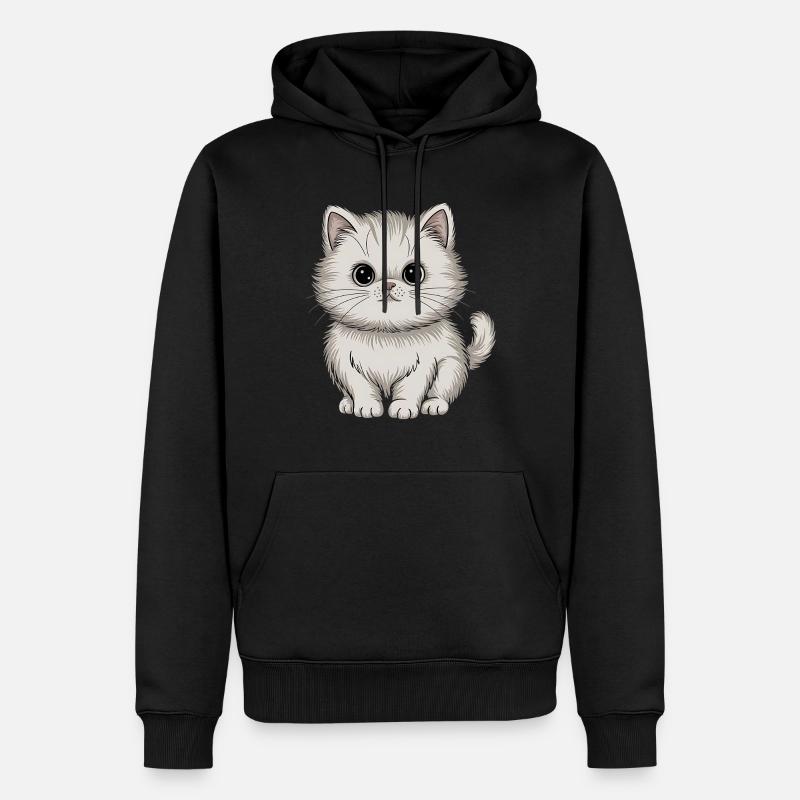 Chat persan - Sweat à capuche Premium bio Homme - noir