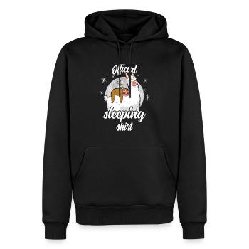 Chemise de couchage officielle Chemise de nuit Lama Sloth - Sweat à capuche Premium bio Homme - noir - Devant - Nico (187cm)