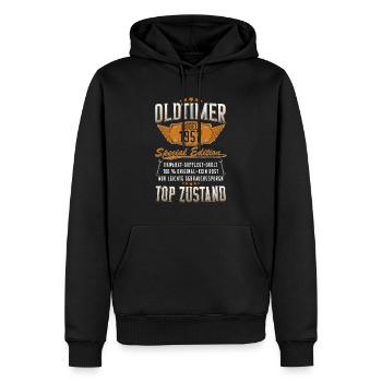 Oldtimer Baujahr 1957 Geboren Jahrgang Geburtstag - Männer Premium Bio Hoodie - Schwarz - Vorne - Nico (187cm)