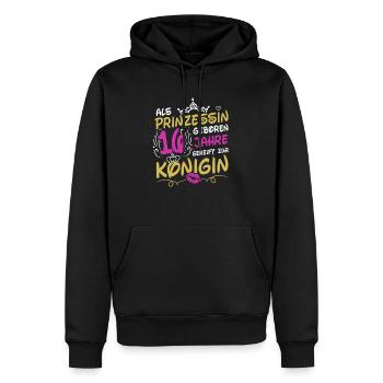 Als Prinzessin Geboren 16 Geburtstag Frau Mama - Männer Premium Bio Hoodie - Schwarz - Vorne - Nico (187cm)