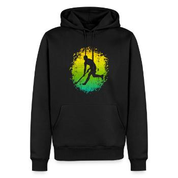 Joueurs de hockey sur gazon Joueurs de hockey - Sweat à capuche Premium bio Homme - noir - Devant - Nico (187cm)