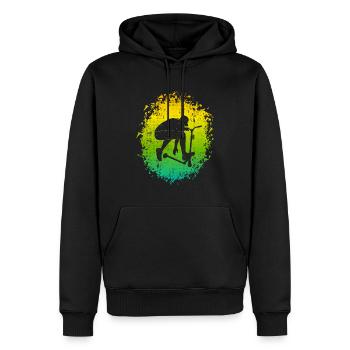 Scooter Stunt Roller Stuntroller Tretroller - Männer Premium Bio Hoodie - Schwarz - Vorne - Nico (187cm)