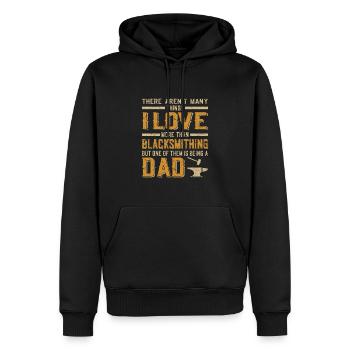 Blacksmith - Men’s Premium Organic Hoodie - black - Front - Nico (187cm)