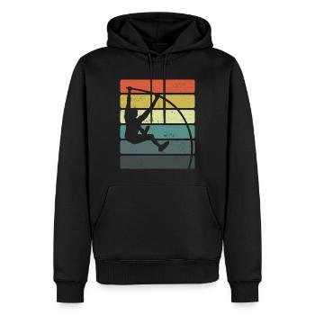 Stabhochsprung | Stabhochspringer Sport Geschenke - Männer Premium Bio Hoodie - Schwarz - Vorne - Nico (187cm)
