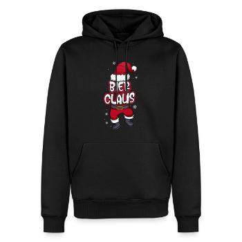 Bier Claus Weihnachtsmann Kostüm Familien Outfit - Männer Premium Bio Hoodie - Schwarz - Vorne - Nico (187cm)