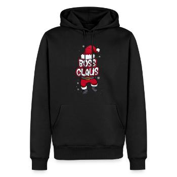 Boss Claus Weihnachtsmann Kostüm Familien Outfit - Männer Premium Bio Hoodie - Schwarz - Vorne - Nico (187cm)