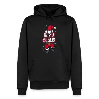 Baby Claus Weihnachtsmann Kostüm Familien Outfit - Männer Premium Bio Hoodie - Schwarz - Vorne - Nico (187cm)