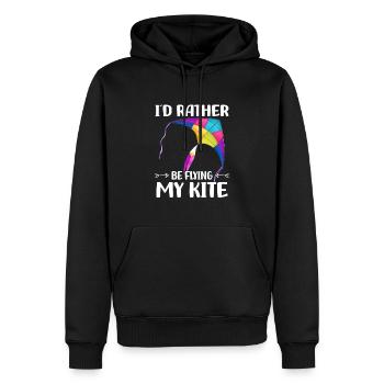 Drachen steigen lassen | Drachensteigen Geschenke - Männer Premium Bio Hoodie - Schwarz - Vorne - Nico (187cm)