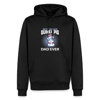 Papa cochon d’Inde - Sweat à capuche Premium bio Homme - noir - Devant - Nico (187cm)