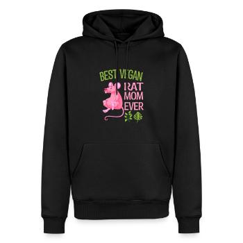 Rat - Men’s Premium Organic Hoodie - black - Front - Nico (187cm)