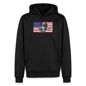 Snowmobile Snowmobiling sled motor sled - Men’s Premium Organic Hoodie - black - Front - Nico (187cm)