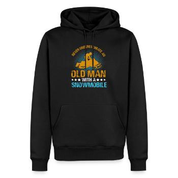 Snowmobile Snowmobiling sled motor sled - Männer Premium Bio Hoodie - Schwarz - Vorne - Nico (187cm)