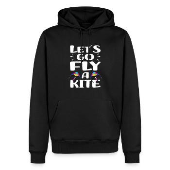 Drachensteigen Hobby | Drachenfliegen Geschenkidee - Männer Premium Bio Hoodie - Schwarz - Vorne - Nico (187cm)