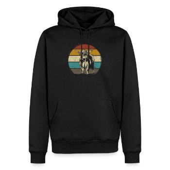 schottischer Hochländer Hochland Rind Highland - Männer Premium Bio Hoodie - Schwarz - Vorne - Nico (187cm)