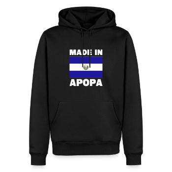 Apopa El Salvador - Männer Premium Bio Hoodie - Schwarz - Vorne - Nico (187cm)