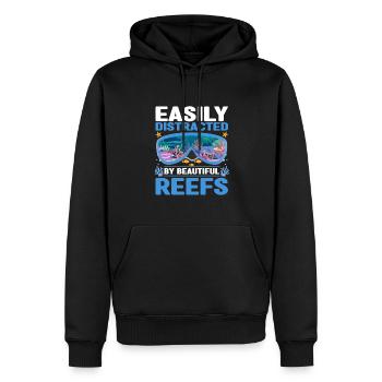 Tauchen - Männer Premium Bio Hoodie - Schwarz - Vorne - Nico (187cm)