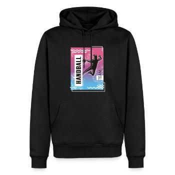 Handball Team Spielerin - Männer Premium Bio Hoodie - Schwarz - Vorne - Nico (187cm)