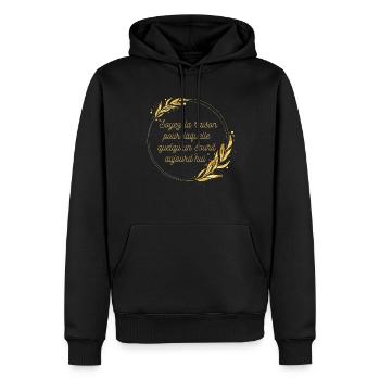 Soyez la raison pour laquelle quelqu'un sourit - Sweat à capuche Premium bio Homme - noir - Devant - Nico (187cm)