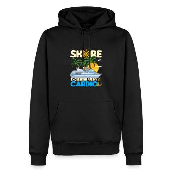 Kreuzfahrt Schiff | Kreuzfahrtreise Meer Geschenke - Männer Premium Bio Hoodie - Schwarz - Vorne - Nico (187cm)