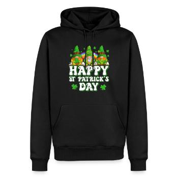 St Patricks Day Irland Wichtel Gnome - Männer Premium Bio Hoodie - Schwarz - Vorne - Nico (187cm)