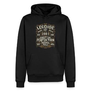 Legende 2006 Geburtstag geboren im Jahr 2006 - Männer Premium Bio Hoodie - Schwarz - Vorne - Nico (187cm)
