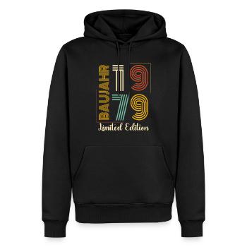 Vintage Made In 1979 45 Years Of Being Awesome - Männer Premium Bio Hoodie - Schwarz - Vorne - Nico (187cm)