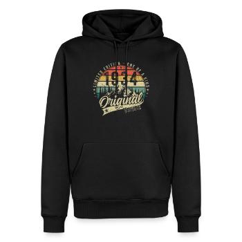Januar 1934 geboren Geburtstag Mann Frau retro - Männer Premium Bio Hoodie - Schwarz - Vorne - Nico (187cm)