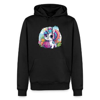 Licorne Schoolchild School Enrollment Girl Gift - Sweat à capuche Premium bio Homme - noir - Devant - Nico (187cm)