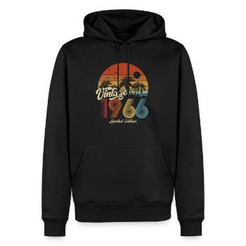 Geboren 1966 1966 Geburtstag geschenk Jahrgang - Männer Premium Bio Hoodie - Schwarz - Vorne - Nico (187cm)