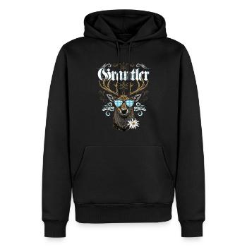 Grantler Bayern Grantln Tracht Bayern Grantln - Männer Premium Bio Hoodie - Schwarz - Vorne - Nico (187cm)