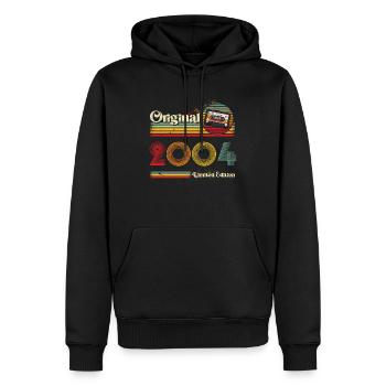 2004 Anniversaire Né En 2004 Rétro Millésime - Sweat à capuche Premium bio Homme - noir - Devant - Nico (187cm)
