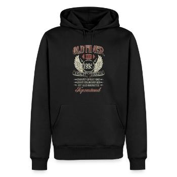 1995 Geboren Geburtstag Oldtimer - Männer Premium Bio Hoodie - Schwarz - Vorne - Nico (187cm)